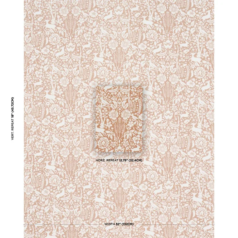 Schumacher 182171 Deerfield Spice fabric swatch