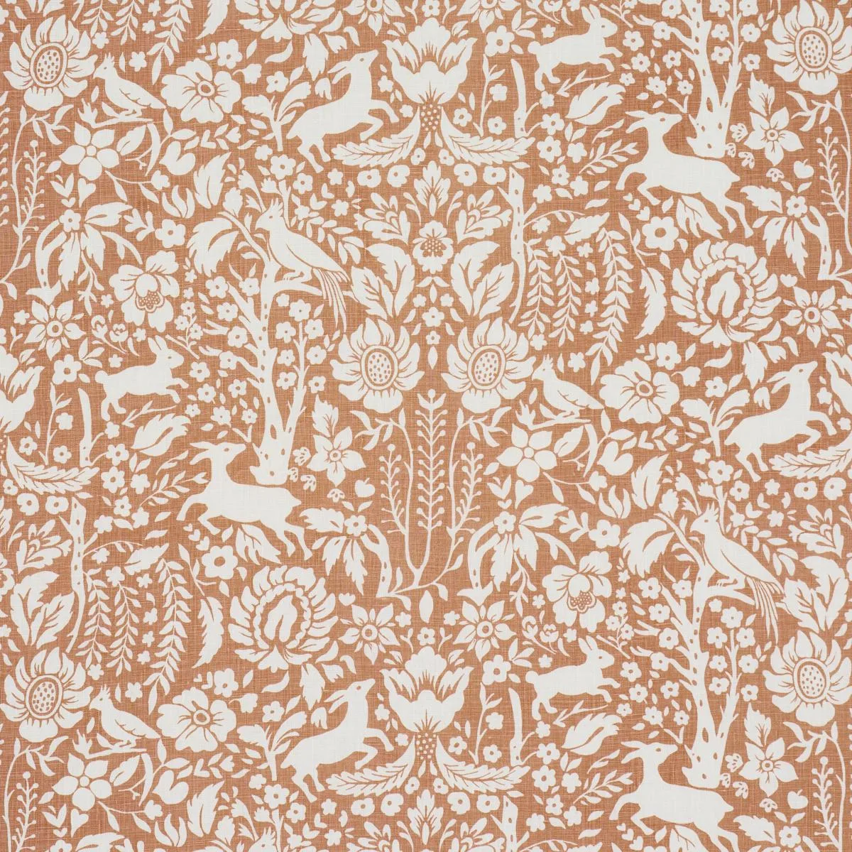 Schumacher 182171 Deerfield Spice fabric swatch
