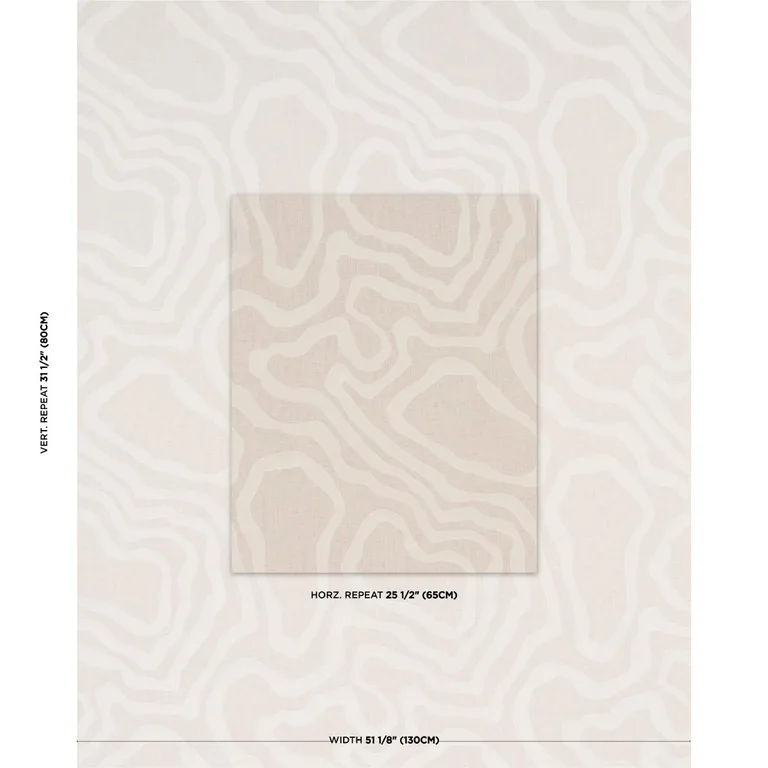 Schumacher 84431 Defeo Embroidery Bone fabric swatch