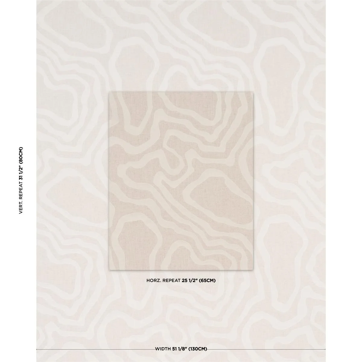 Schumacher 84431 Defeo Embroidery Bone fabric swatch