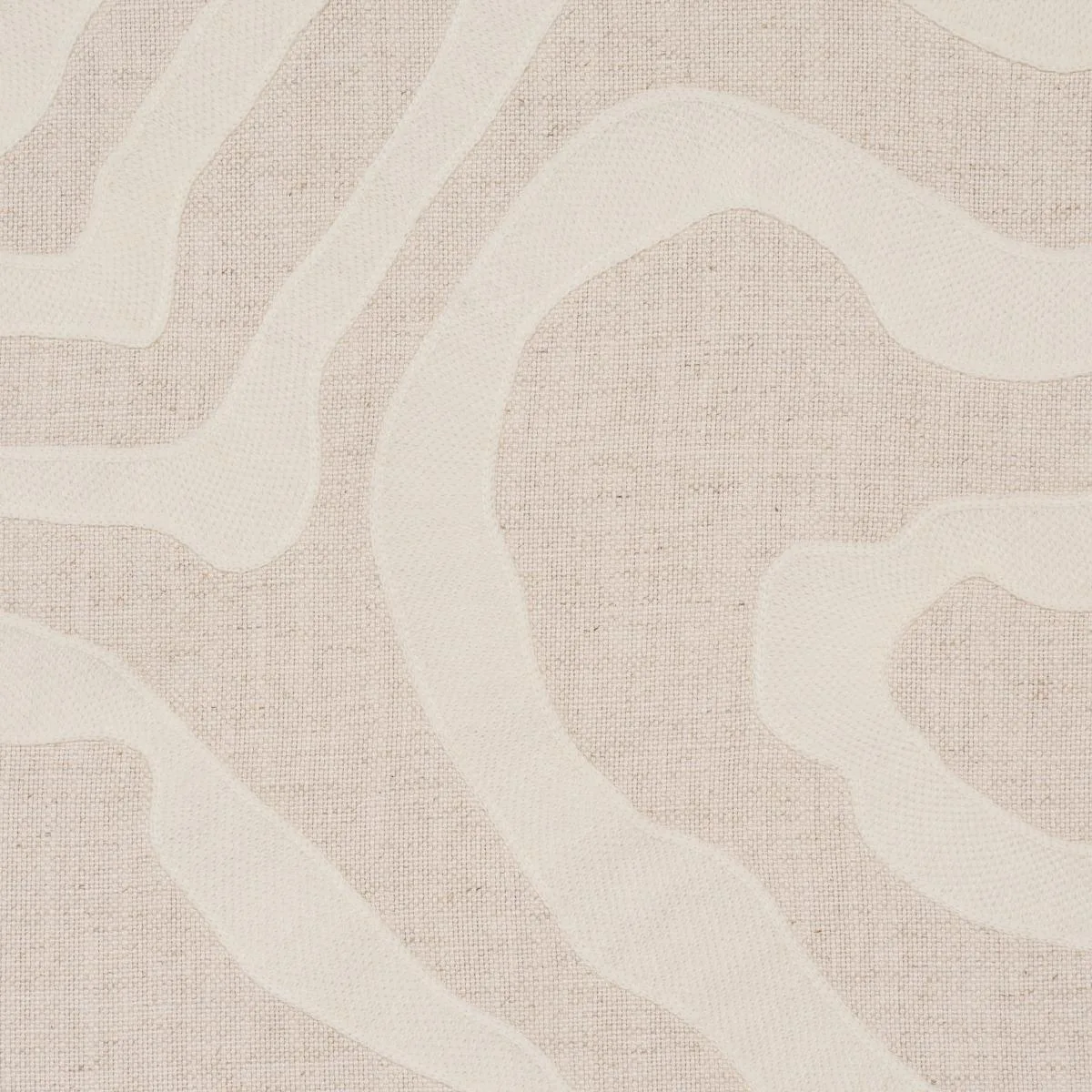 Schumacher 84431 Defeo Embroidery Bone fabric swatch