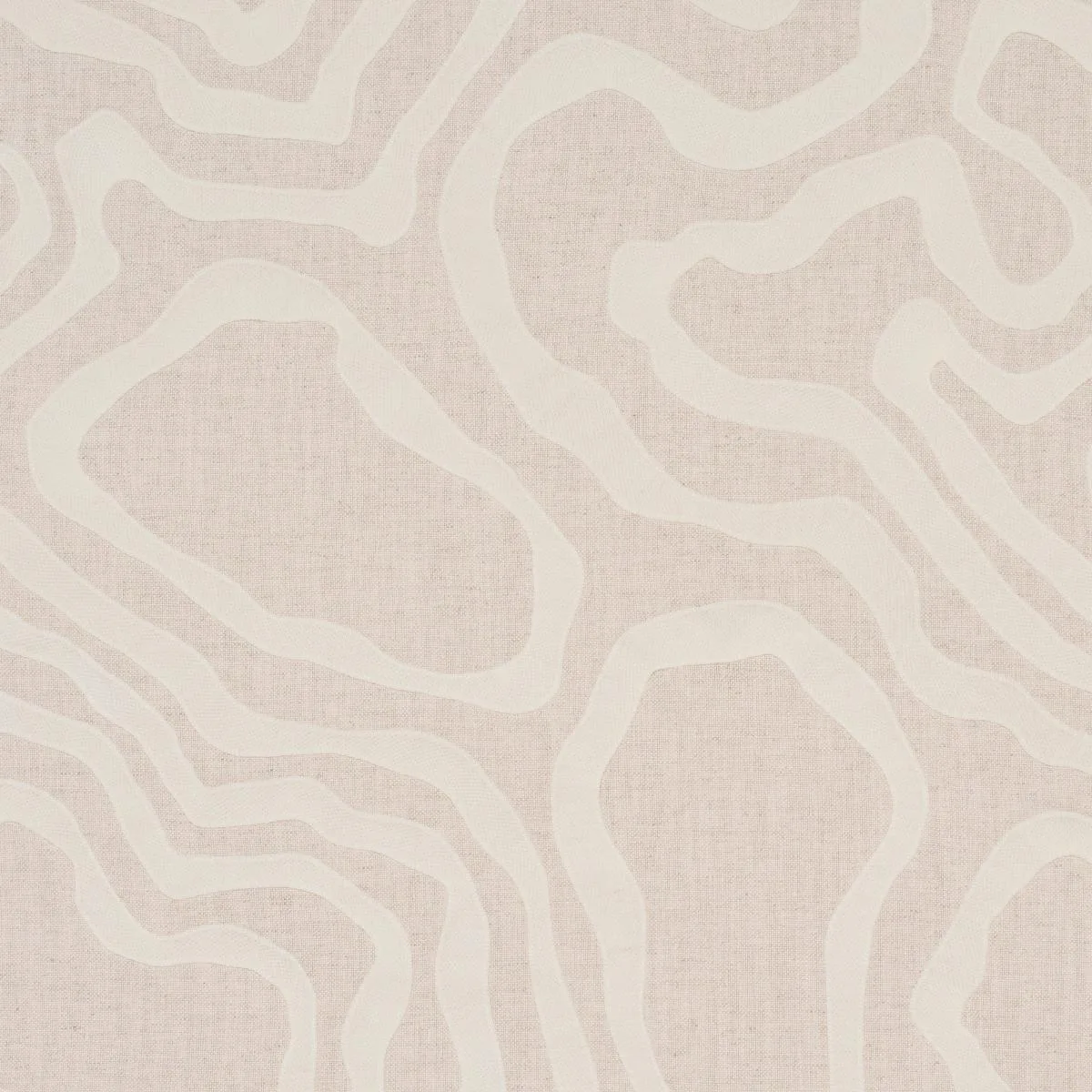 Schumacher 84431 Defeo Embroidery Bone fabric swatch