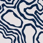 Schumacher 84432 Defeo Embroidery Indigo fabric swatch