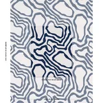 Schumacher 84432 Defeo Embroidery Indigo fabric swatch