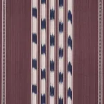 Schumacher 87240 Deja Stripe Bordeaux fabric swatch