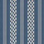 Schumacher 87241 Deja Stripe Indigo fabric swatch