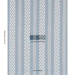Schumacher 87241 Deja Stripe Indigo fabric swatch
