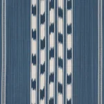 Schumacher 87241 Deja Stripe Indigo fabric swatch