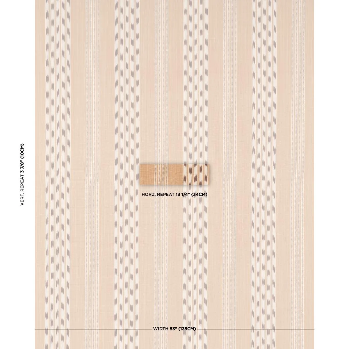 Schumacher 87242 Deja Stripe Ochre fabric swatch