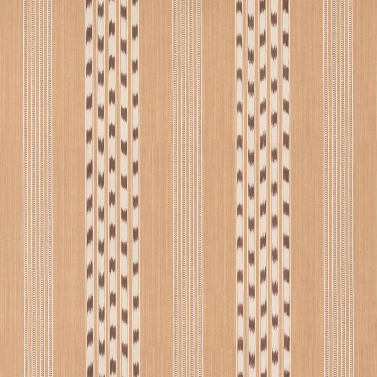 Schumacher 87242 Deja Stripe Ochre fabric swatch
