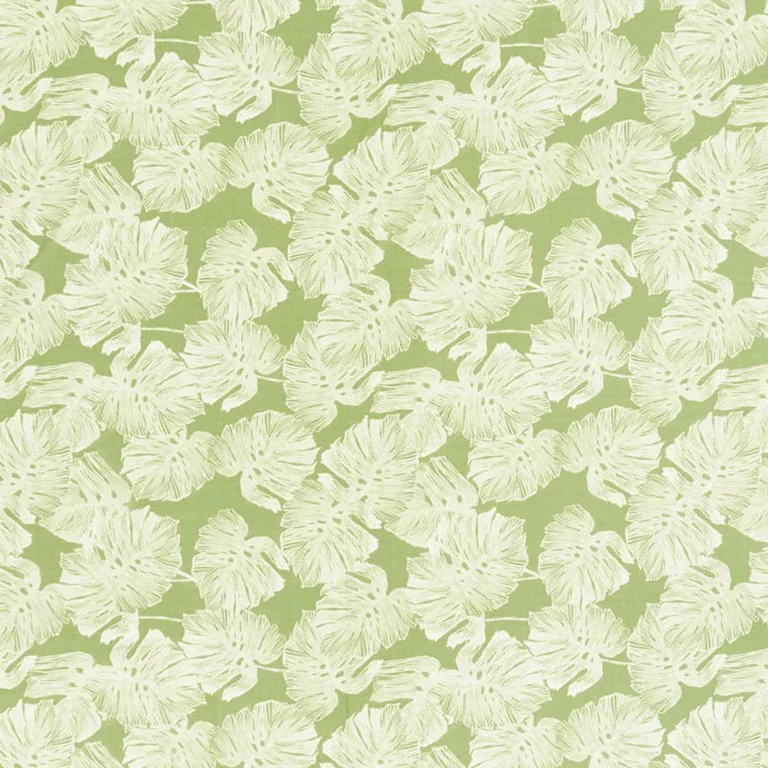 Schumacher 178342 Del Coco Sheer Leaf fabric swatch
