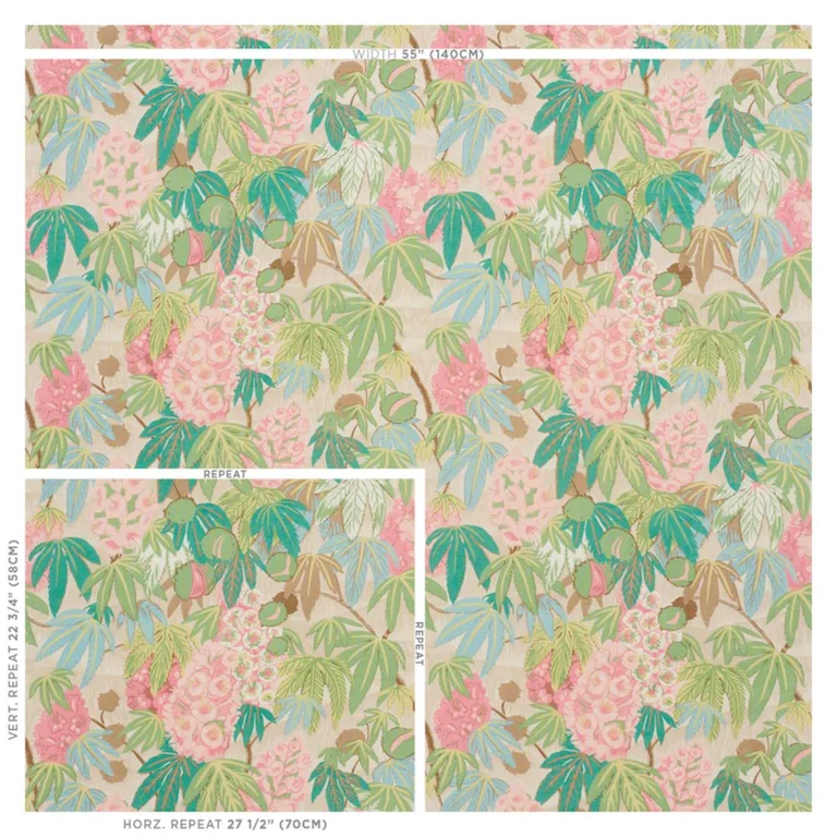 Schumacher 178642 Del Lungo Blush fabric swatch