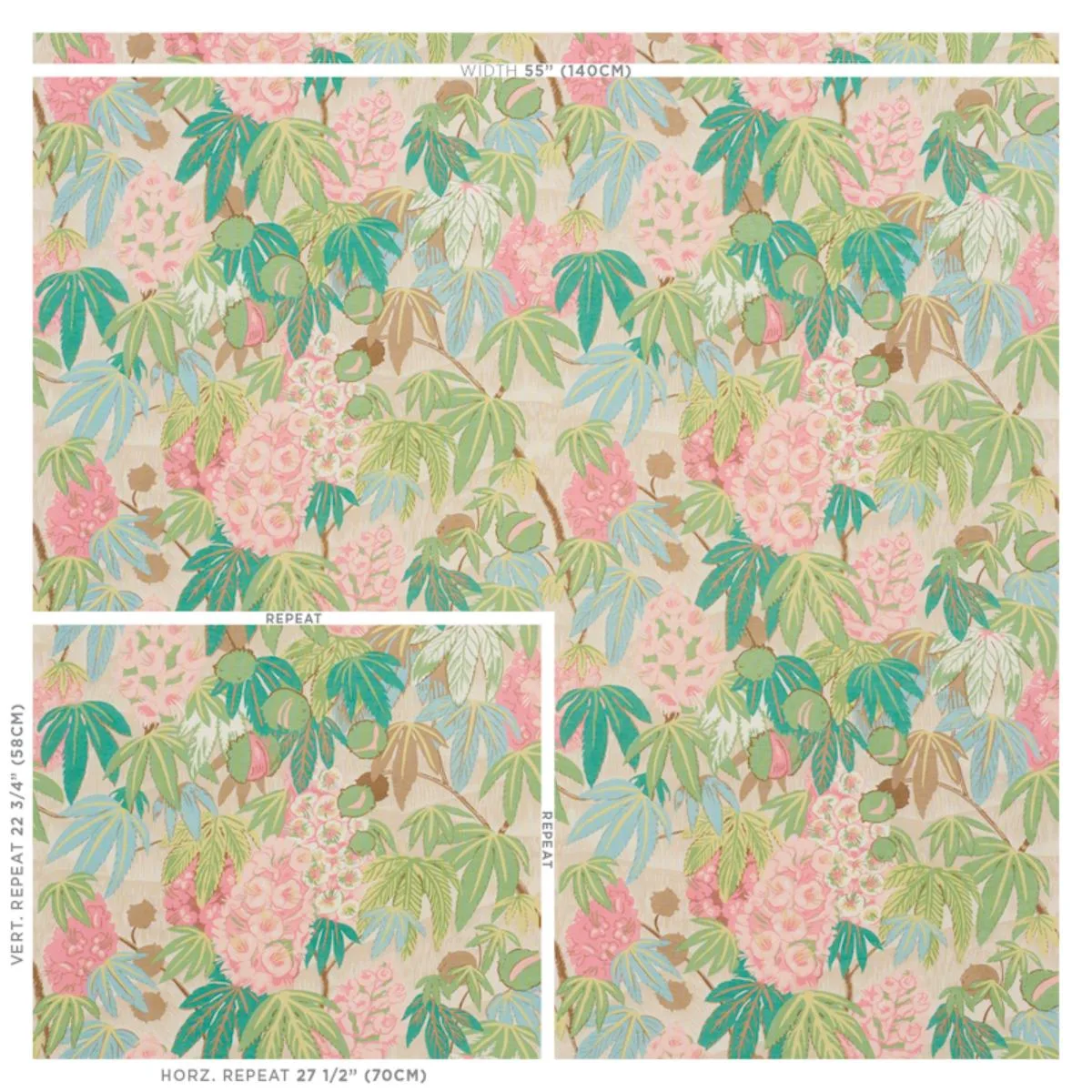 Schumacher 178642 Del Lungo Blush fabric swatch