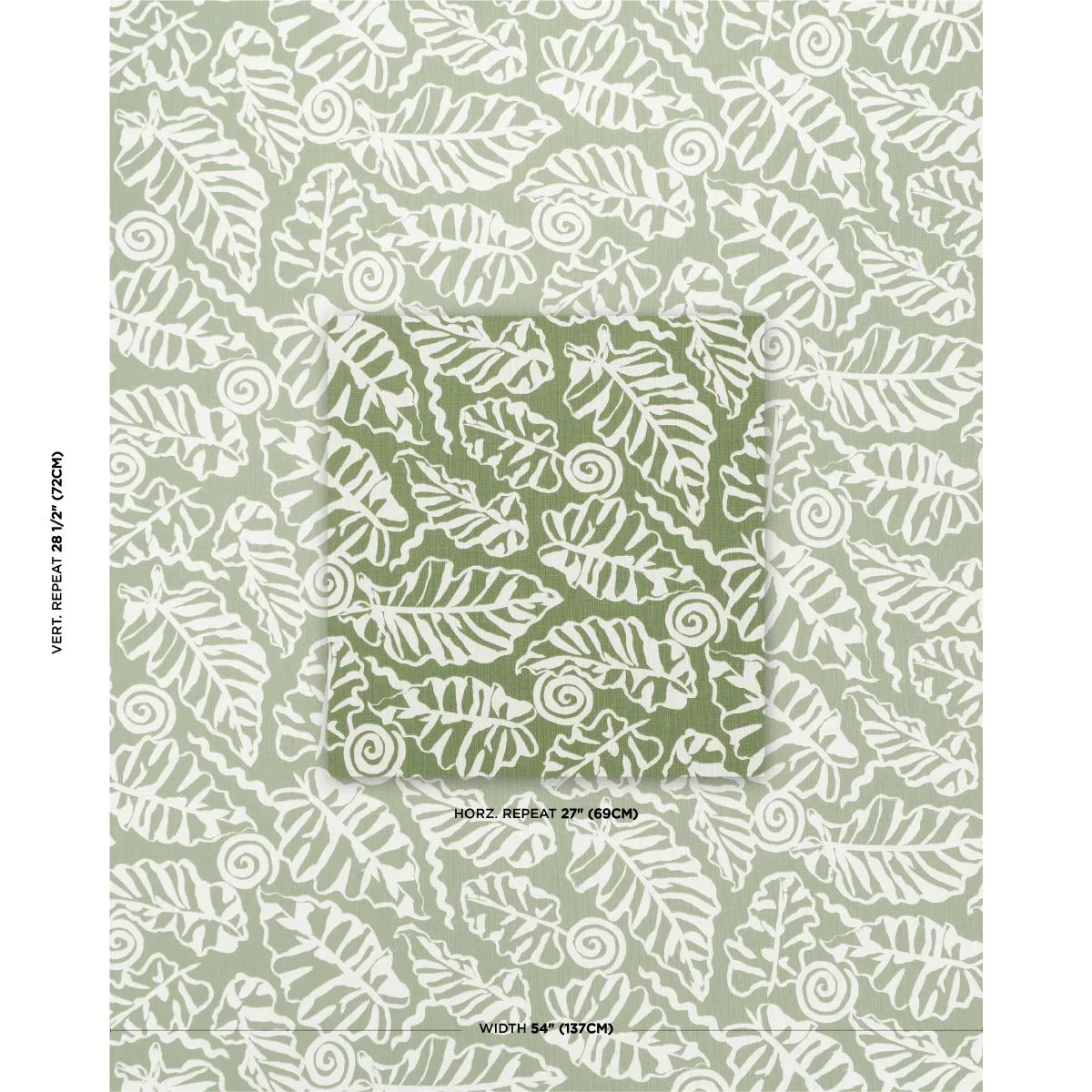 Schumacher 181990 Del Mar Indoor/Outdoor Verde fabric swatch