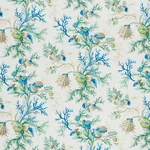 Schumacher 178760 Del Tesoro Blue & Green fabric swatch