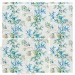 Schumacher 178760 Del Tesoro Blue & Green fabric swatch