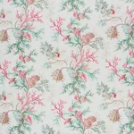 Schumacher 178761 Del Tesoro Pink & Aqua fabric swatch