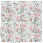 Schumacher 178761 Del Tesoro Pink & Aqua fabric swatch