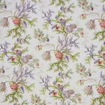 Schumacher 178762 Del Tesoro Purple & Coral fabric swatch