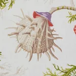 Schumacher 178762 Del Tesoro Purple & Coral fabric swatch