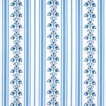 Schumacher 180660 Delft Stripe Cornflower Blue fabric swatch