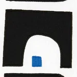 Schumacher 82032 Den Appliqué Carbon fabric swatch