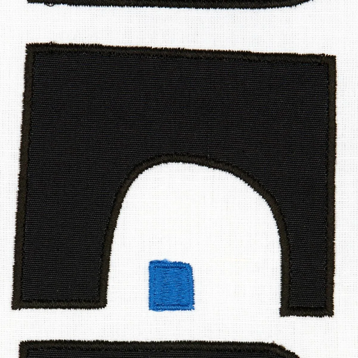 Schumacher 82032 Den Appliqué Carbon fabric swatch