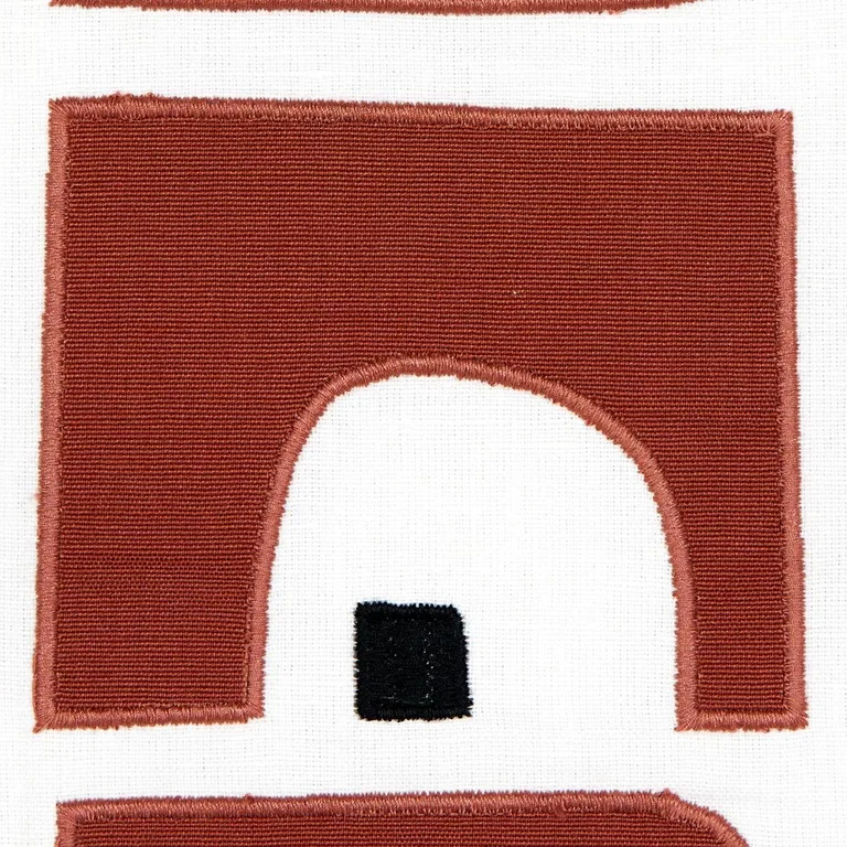 Schumacher 82031 Den Appliqué Clay fabric swatch