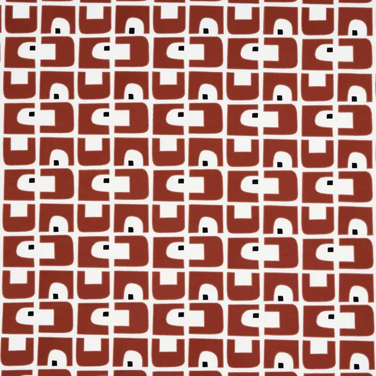 Schumacher 82031 Den Appliqué Clay fabric swatch