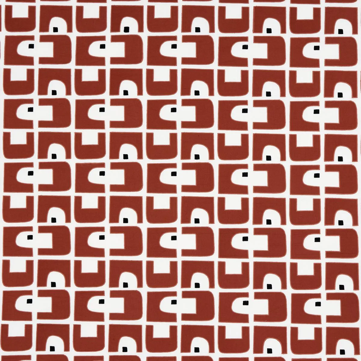 Schumacher 82031 Den Appliqué Clay fabric swatch