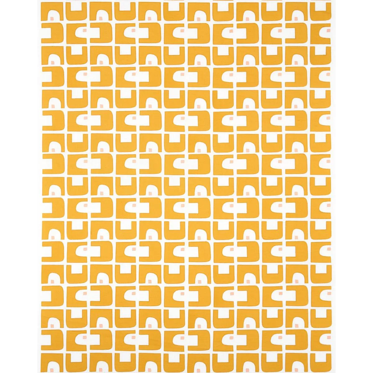 Schumacher 82033 Den Appliqué Ochre fabric swatch