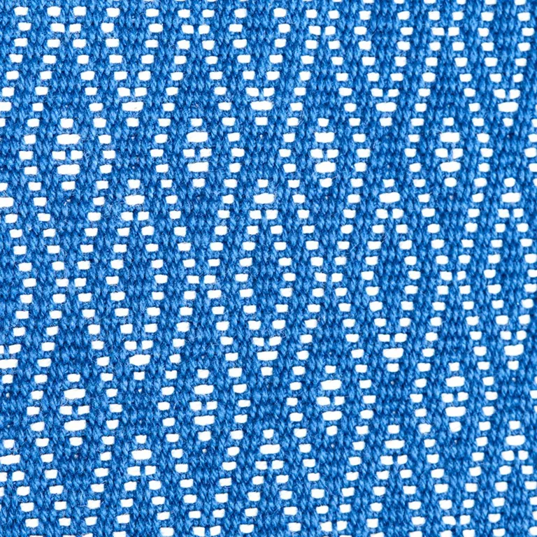 Schumacher 77522 Derby Diamond Performance Indigo fabric swatch