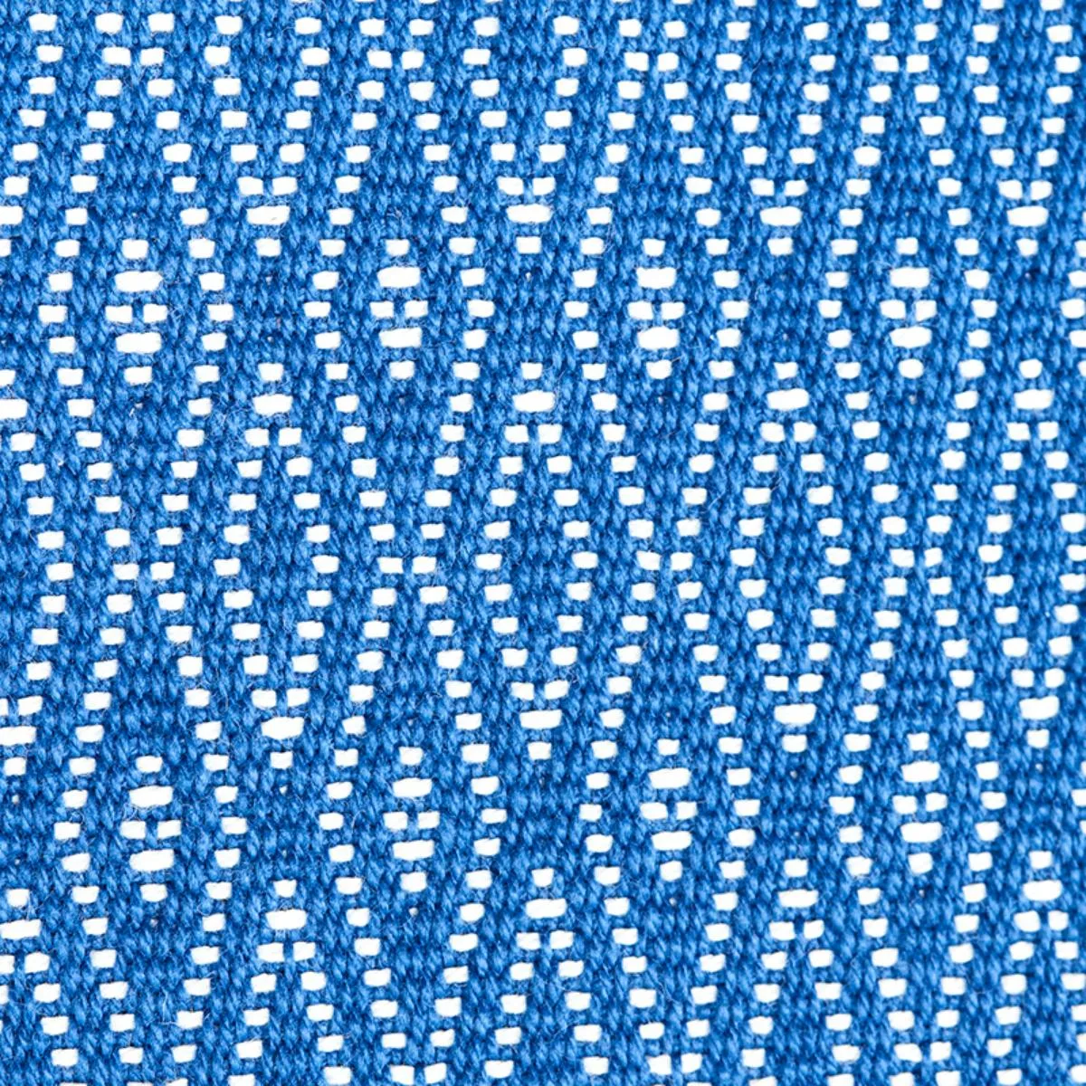 Schumacher 77522 Derby Diamond Performance Indigo fabric swatch