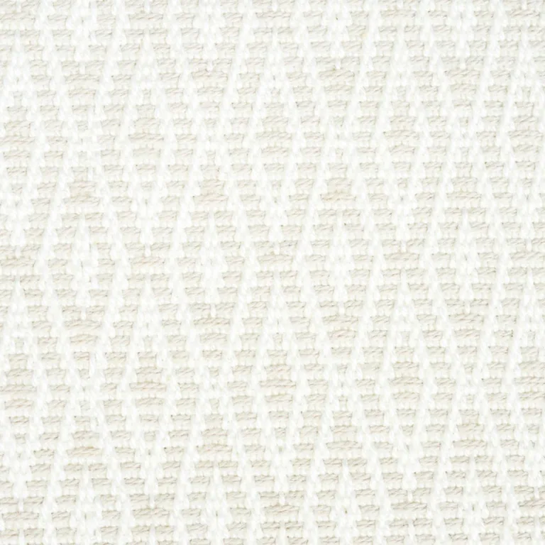 Schumacher 77520 Derby Diamond Performance Ivory fabric swatch