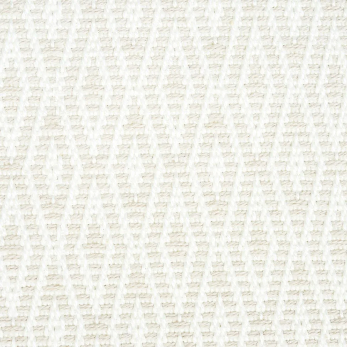 Schumacher 77520 Derby Diamond Performance Ivory fabric swatch
