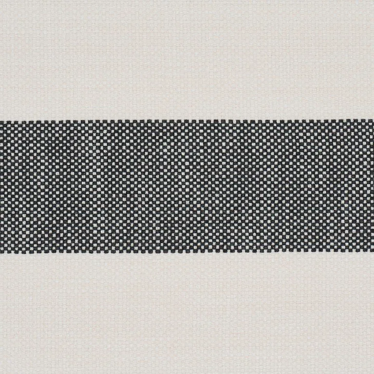 Schumacher 83832 Desert Wide Stripe Charcoal fabric swatch