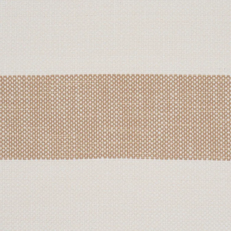 Schumacher 83831 Desert Wide Stripe Sand fabric swatch