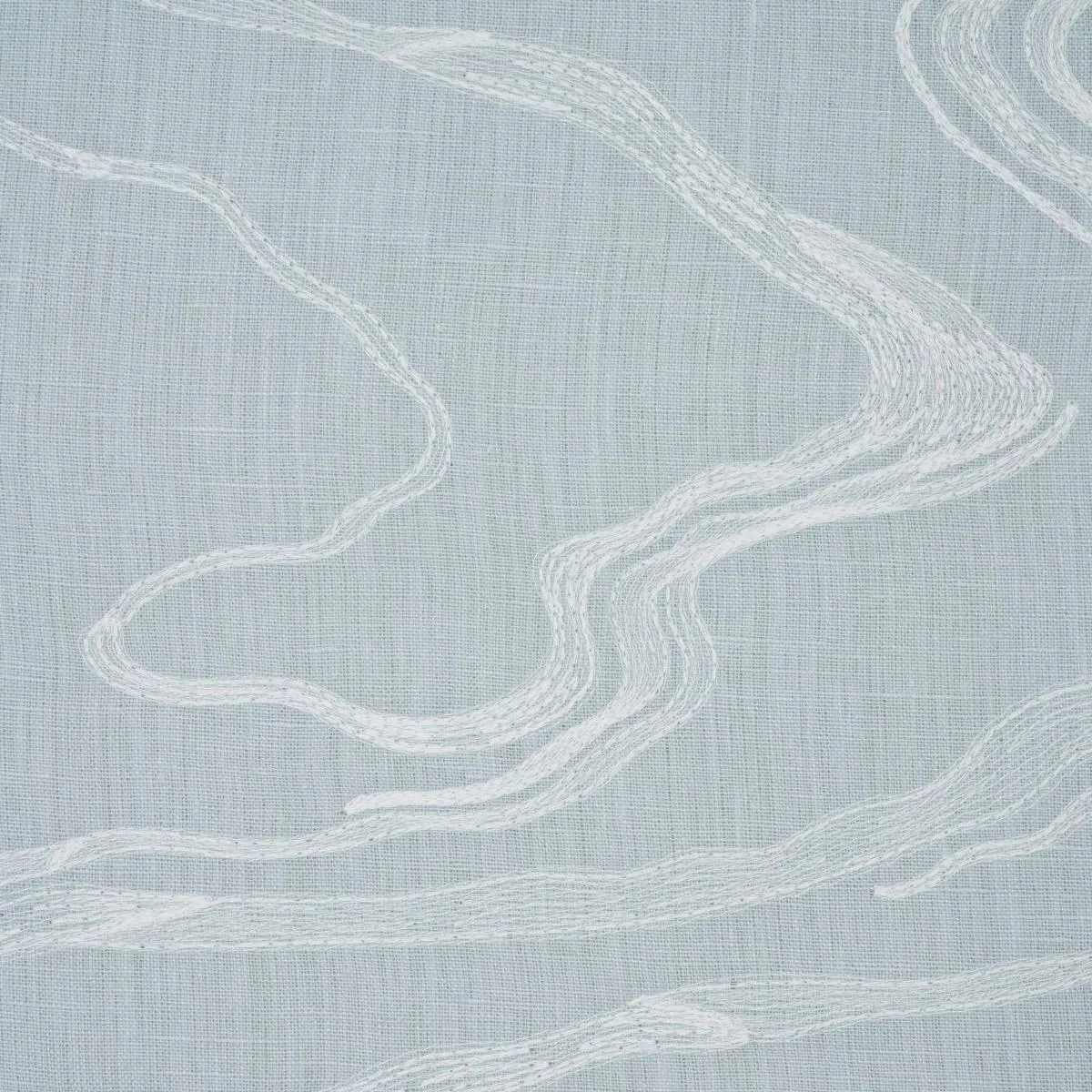 Schumacher 83520 Desert Wind Embroidery Arctic fabric swatch