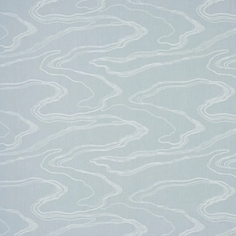 Schumacher 83520 Desert Wind Embroidery Arctic fabric swatch