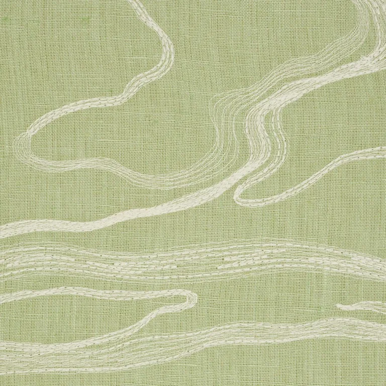 Schumacher 83521 Desert Wind Embroidery Fern fabric swatch