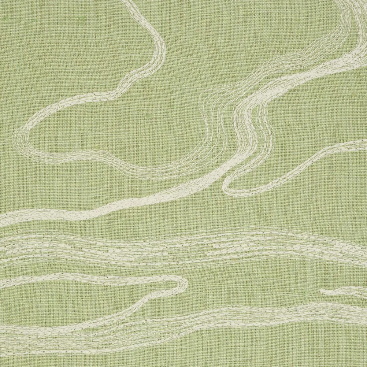 Schumacher 83521 Desert Wind Embroidery Fern fabric swatch