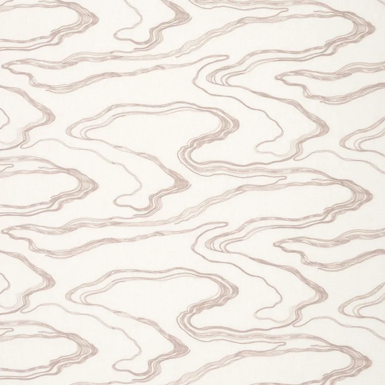 Schumacher 83522 Desert Wind Embroidery Sandstone fabric swatch