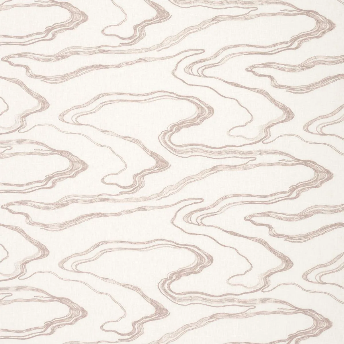Schumacher 83522 Desert Wind Embroidery Sandstone fabric swatch