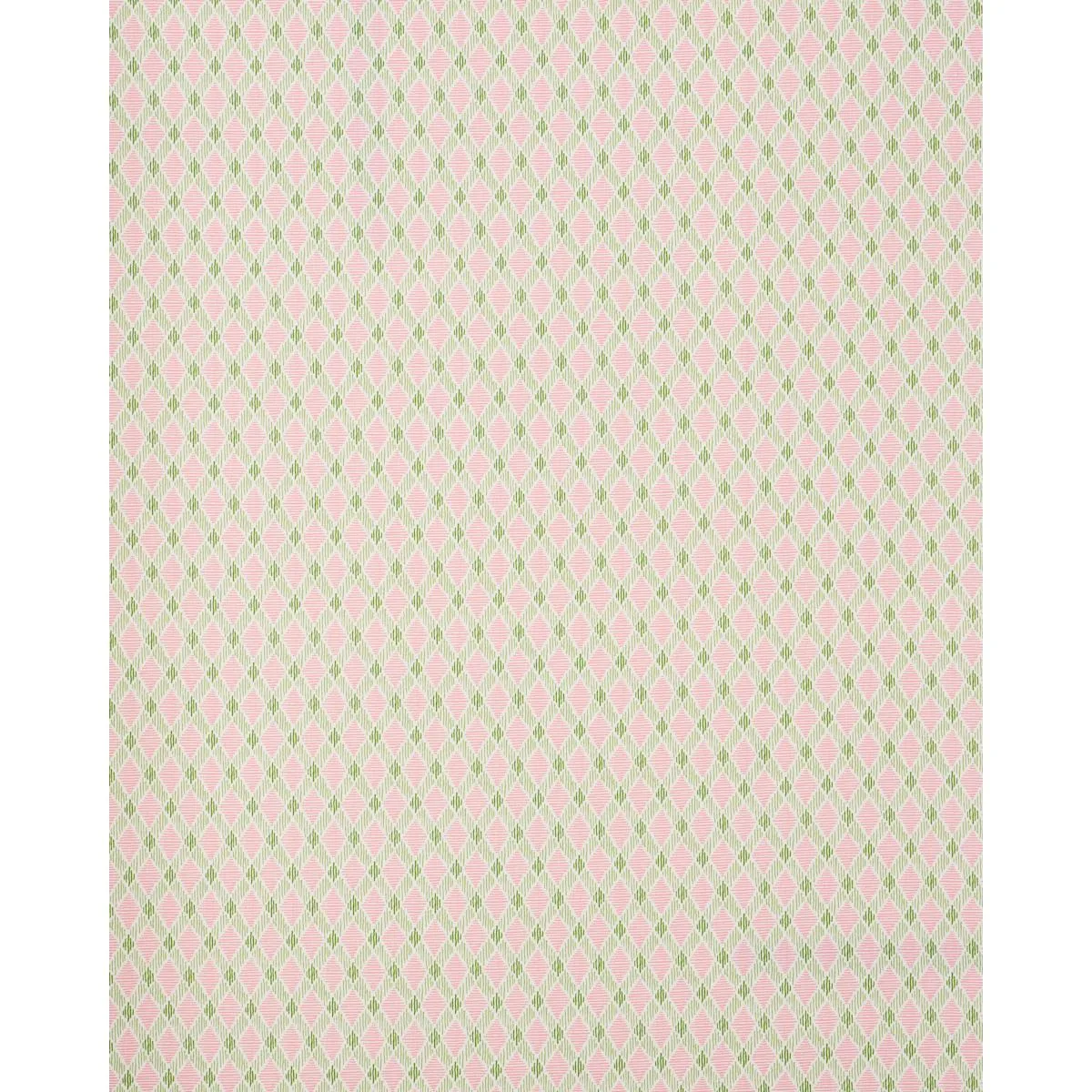 Schumacher 180232 Dexter Indoor/Outdoor Pink & Green fabric swatch