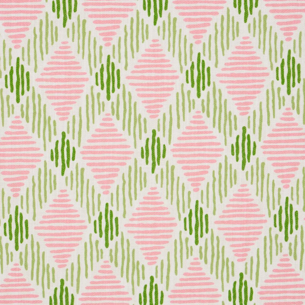 Schumacher 180232 Dexter Indoor/Outdoor Pink & Green fabric swatch