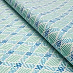 Schumacher 180231 Dexter Indoor/Outdoor Turquoise fabric swatch