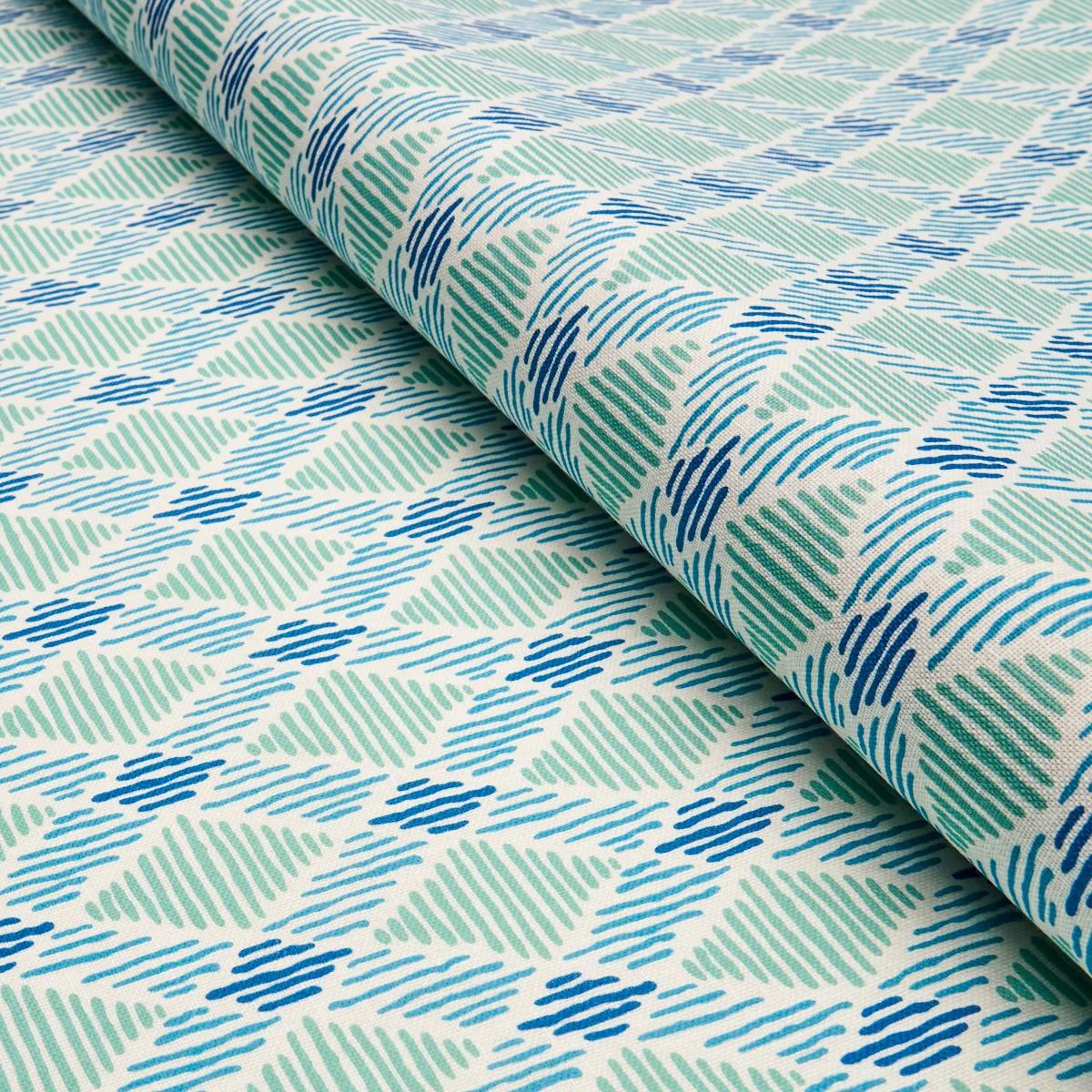 Schumacher 180231 Dexter Indoor/Outdoor Turquoise fabric swatch