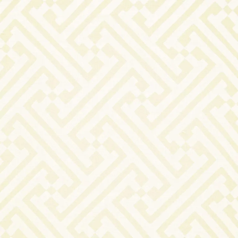 Schumacher 2611900 Dhari Cutwork Casement White Natural fabric swatch