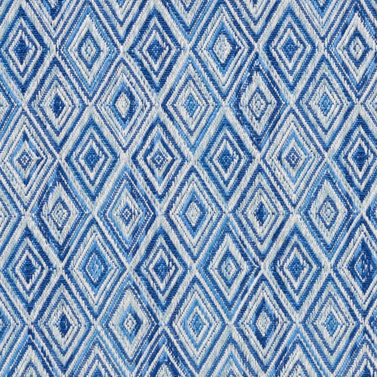 Schumacher 75921 Diamond Strie Indoor/Outdoor Blue fabric swatch