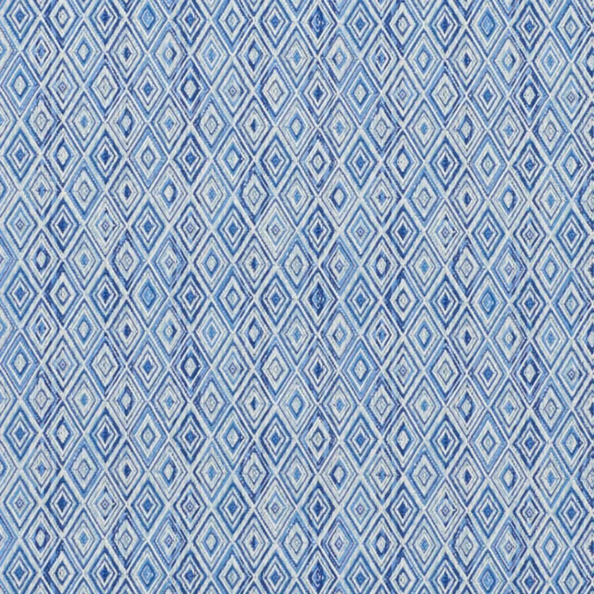 Schumacher 75921 Diamond Strie Indoor/Outdoor Blue fabric swatch